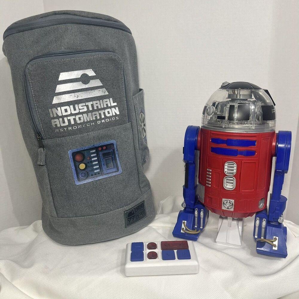 Disney Star Wars R2-D2 Droid Depot Astromech Remote (TESTED) with Backpack Bag